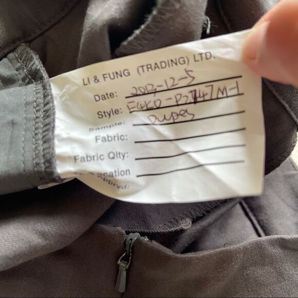 EILEEN FISHER Cotton Ankle Zippered PANT colorblock size S - Picture 3 of 8